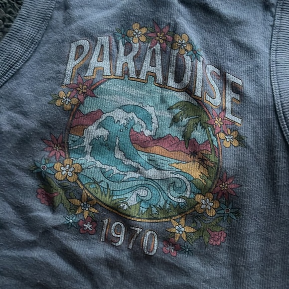 Blue graphic tank top - Picture 2 of 2